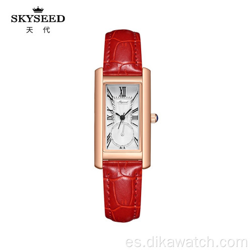 Reloj SKYSEED reloj cuadrado pequeño de moda retro femenino